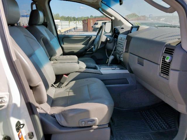 5N1AA08B15N739911 - 2005 NISSAN ARMADA SE WHITE photo 5