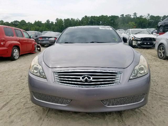 JNKCV64E98M119112 - 2008 INFINITI G37 BASE GRAY photo 9