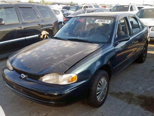 1Y1SK5280WZ418030 - 1998 CHEVROLET GEO PRIZM მწვანე ფოტო 2