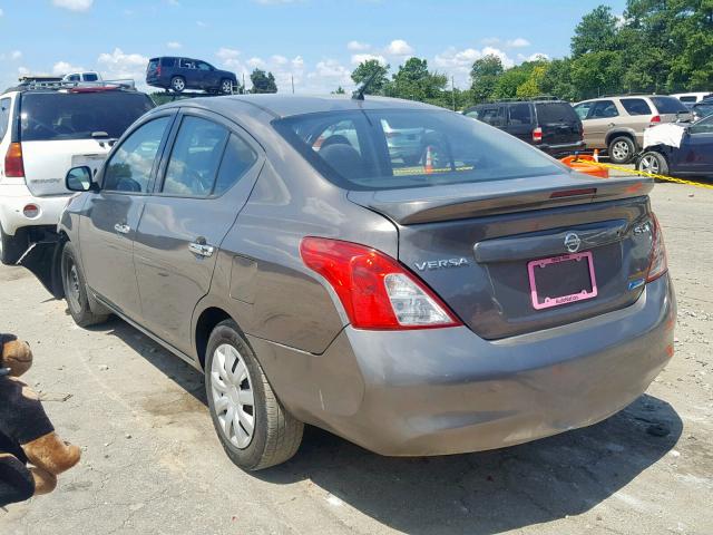 3N1CN7AP3EL835512 - 2014 NISSAN VERSA GRAY photo 3