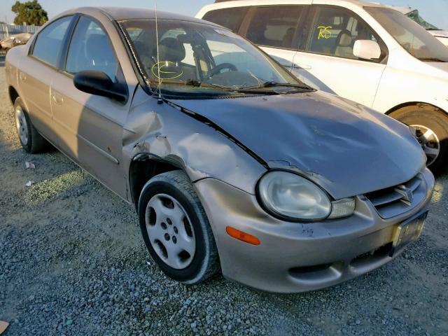 1B3ES26C42D520311 - 2002 DODGE NEON TAN photo 1