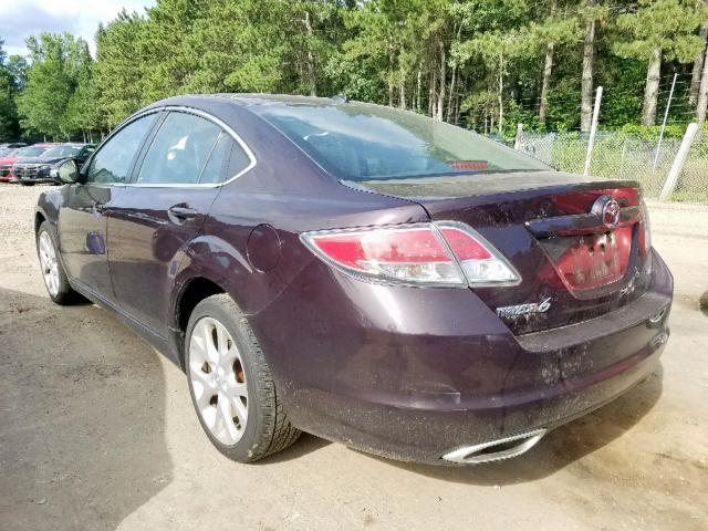 1YVHZ8CB8B5M25065 - 2011 MAZDA 6 S PURPLE photo 3