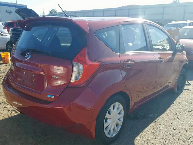 3N1CE2CPXFL431706 - 2015 NISSAN VERSA NOTE RED photo 4