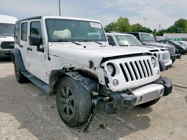 1C4BJWEG0EL174591 - 2014 JEEP WRANGLER U WHITE photo 1