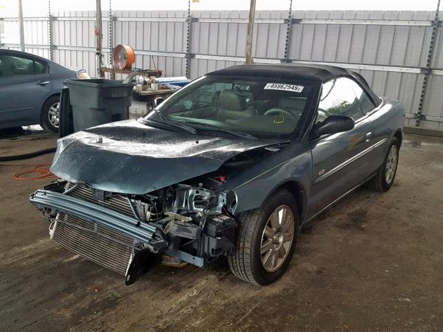 1C3EL55R45N553296 - 2005 CHRYSLER SEBRING TO GREEN photo 2