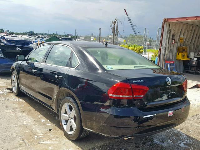 1VWBN7A31DC140698 - 2013 VOLKSWAGEN PASSAT SE BLACK photo 3