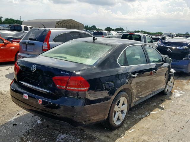 1VWBN7A31DC140698 - 2013 VOLKSWAGEN PASSAT SE BLACK photo 4