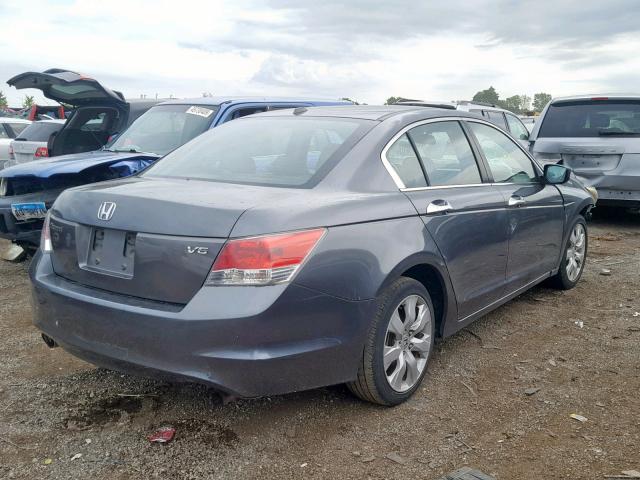 1HGCP368X9A001723 - 2009 HONDA ACCORD EXL GRAY photo 4