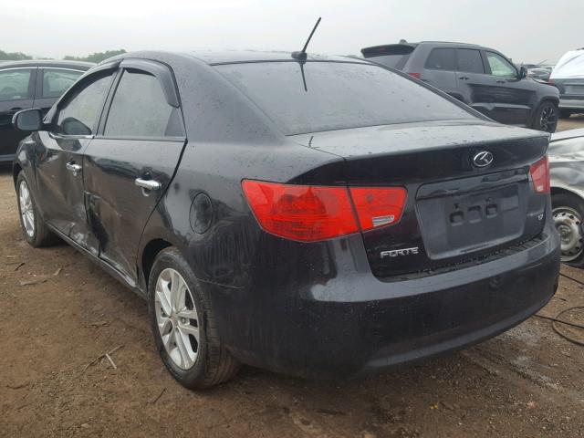 KNAFU4A20C5626349 - 2012 KIA FORTE EX BLACK photo 3