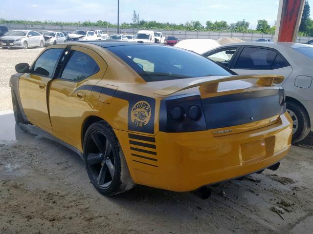 2B3LA73W07H627551 - 2007 DODGE CHARGER SR YELLOW photo 3