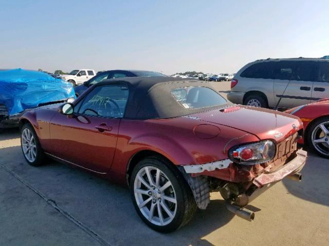 JM1NC25F180138860 - 2008 MAZDA MX-5 MIATA RED photo 3