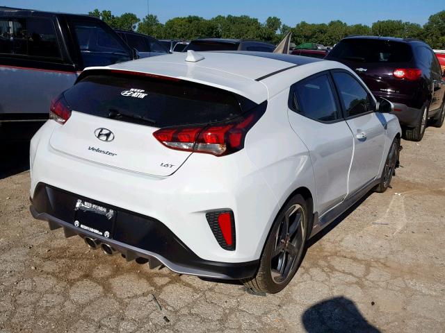 KMHTH6AB7KU012730 - 2019 HYUNDAI VELOSTER T WHITE photo 4