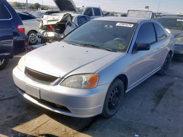 1HGEM21523L054579 - 2003 HONDA CIVIC LX SILVER photo 2