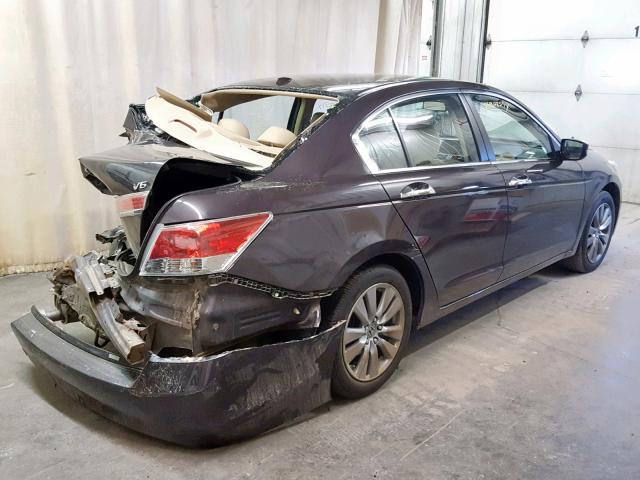 1HGCP3F89CA009142 - 2012 HONDA ACCORD EXL CHARCOAL photo 4