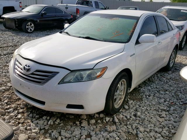 4T1BB46K39U075814 - 2009 TOYOTA CAMRY HYBR WHITE photo 2