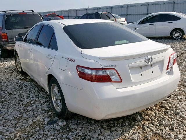 4T1BB46K39U075814 - 2009 TOYOTA CAMRY HYBR WHITE photo 3