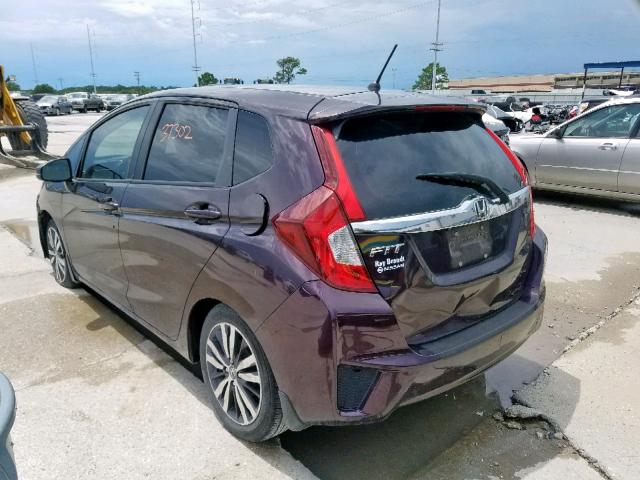 3HGGK5H88FM766842 - 2015 HONDA FIT EX PURPLE photo 3