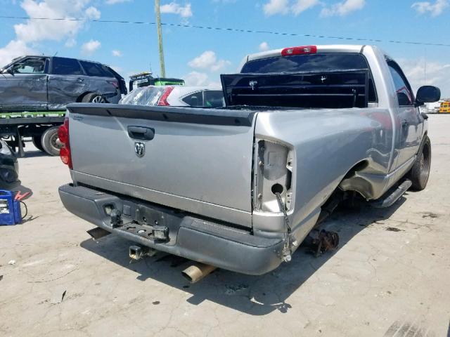 1D7HA16K28J170483 - 2008 DODGE RAM 1500 S SILVER photo 4