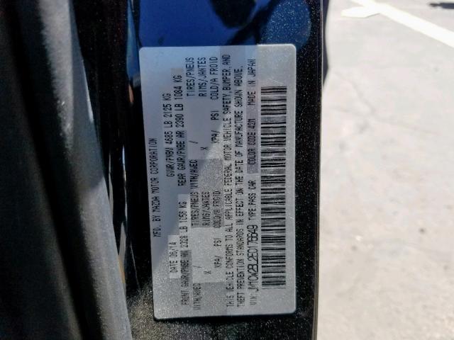 JM1CW2BL2E0176649 - 2014 MAZDA 5 SPORT BLUE photo 10