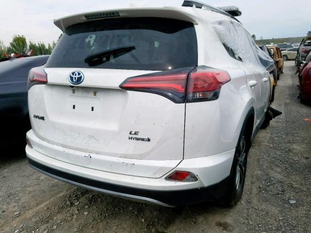 JTMRJREVXJD210760 - 2018 TOYOTA RAV4 HV LE WHITE photo 4