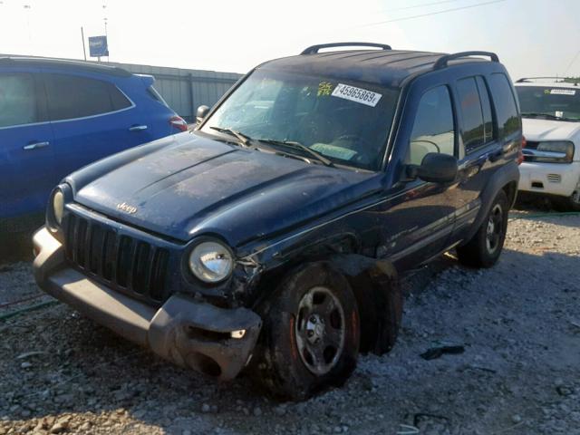 1J4GL48K72W127244 - 2002 JEEP LIBERTY SP BLUE photo 2