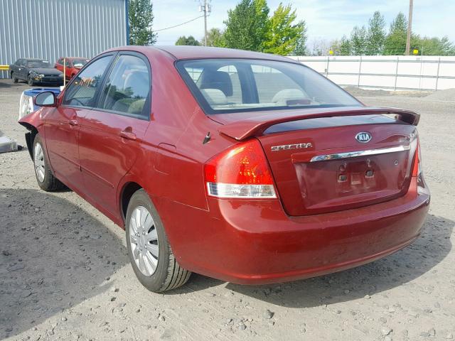 KNAFE121975424049 - 2007 KIA SPECTRA EX MAROON photo 3