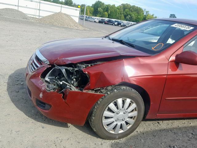 KNAFE121975424049 - 2007 KIA SPECTRA EX MAROON photo 9