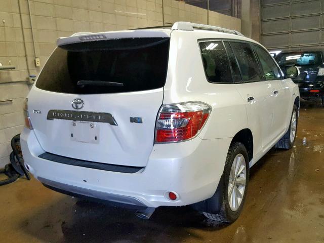 JTEEW41A582000901 - 2008 TOYOTA HIGHLANDER WHITE photo 4