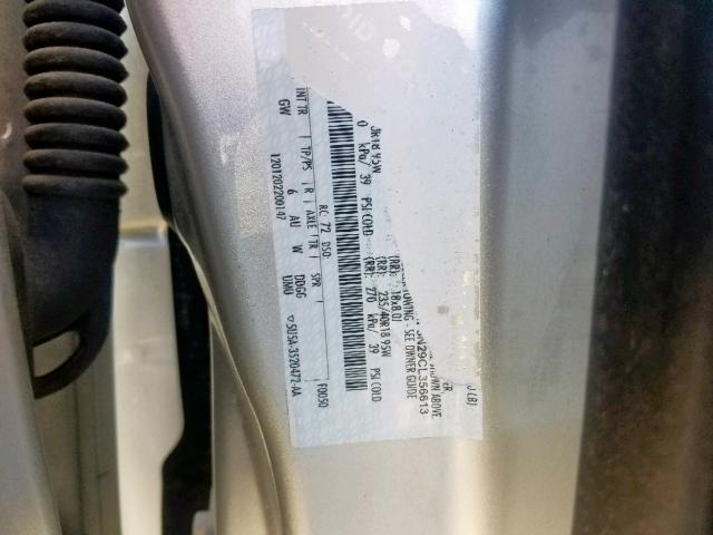 1FAHP3N29CL356613 - 2012 FORD FOCUS TITA SILVER photo 10