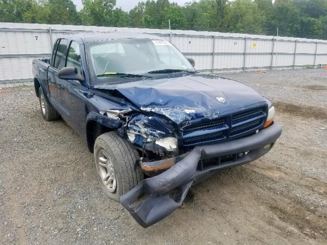 1D7HL38X63S319950 - 2003 DODGE DAKOTA QUA BLUE photo 1