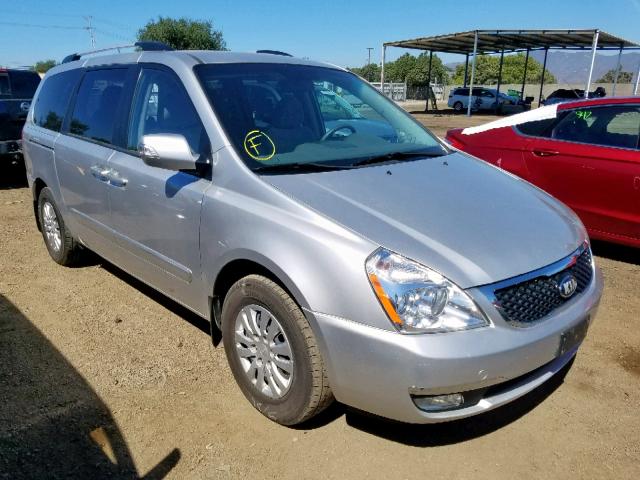 KNDMG4C78E6548894 - 2014 KIA SEDONA LX SILVER photo 1