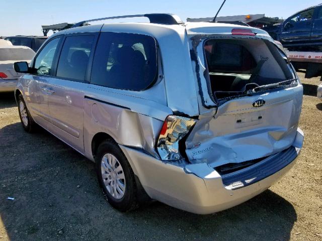 KNDMG4C78E6548894 - 2014 KIA SEDONA LX SILVER photo 3