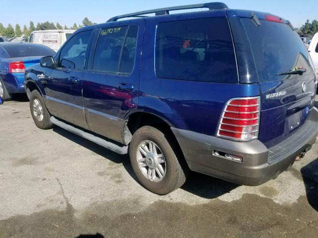 4M2ZU86W94UJ17901 - 2004 MERCURY MOUNTAINEE BLUE photo 3