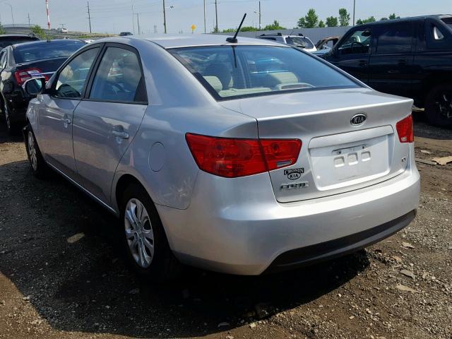 KNAFU4A24A5866405 - 2010 KIA FORTE EX SILVER photo 3