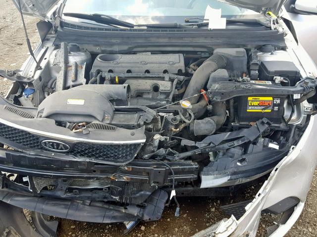 KNAFU4A24A5866405 - 2010 KIA FORTE EX SILVER photo 7