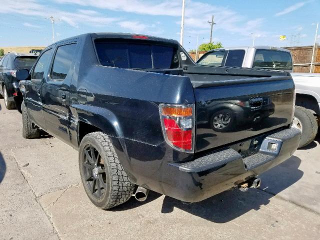 2HJYK16566H561633 - 2006 HONDA RIDGELINE BLACK photo 3