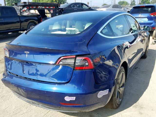 5YJ3E1EAXJF169371 - 2018 TESLA MODEL 3 BLUE photo 4