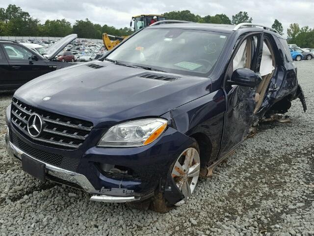 4JGDA5HB1FA601613 - 2015 MERCEDES-BENZ ML 350 4MA BLUE photo 2