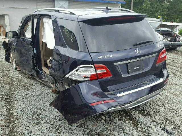 4JGDA5HB1FA601613 - 2015 MERCEDES-BENZ ML 350 4MA BLUE photo 3