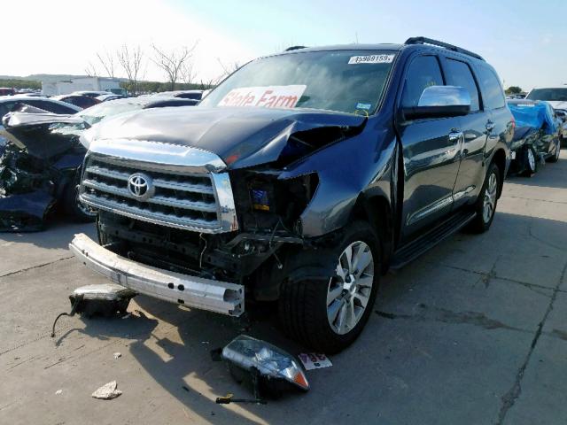 5TDKY5G1XDS049402 - 2013 TOYOTA SEQUOIA LI GRAY photo 2