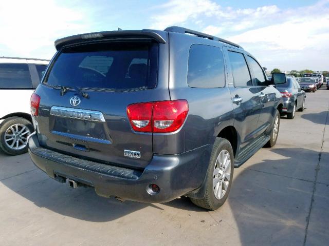 5TDKY5G1XDS049402 - 2013 TOYOTA SEQUOIA LI GRAY photo 4