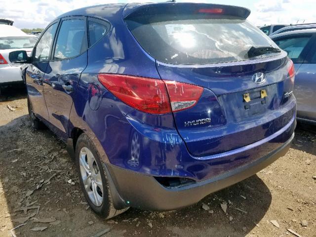 KM8JT3ABXBU222095 - 2011 HYUNDAI TUCSON GL BLUE photo 3