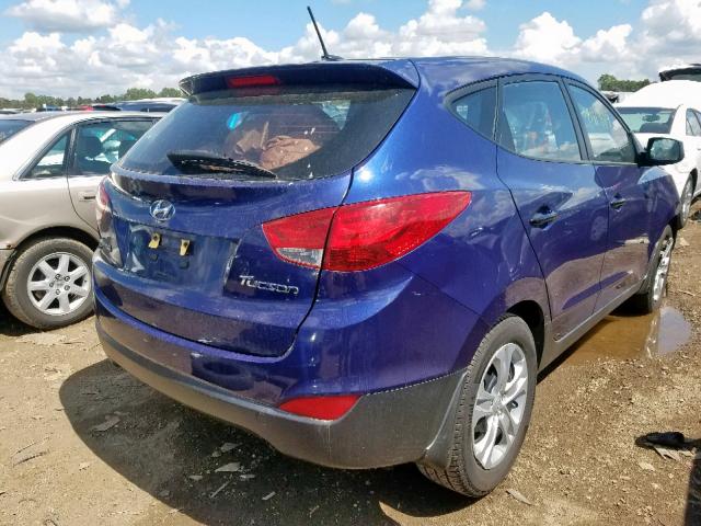 KM8JT3ABXBU222095 - 2011 HYUNDAI TUCSON GL BLUE photo 4