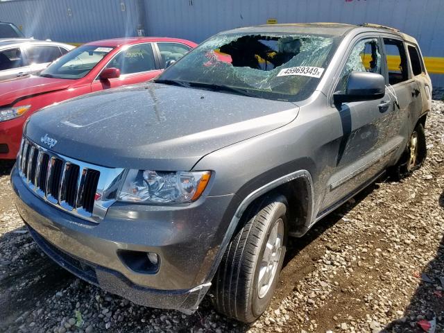 1J4RR4GG2BC578541 - 2011 JEEP GRAND CHER GRAY photo 2