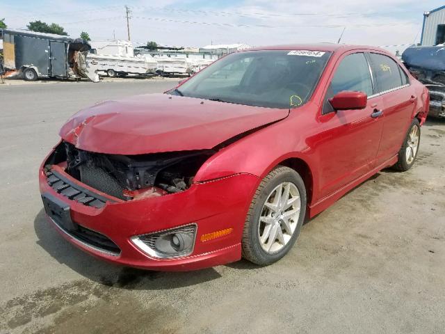 3FAHP0KC4BR184759 - 2011 FORD FUSION SPO RED photo 2