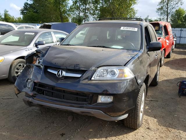 2HNYD18805H533101 - 2005 ACURA MDX TOURIN BLACK photo 2