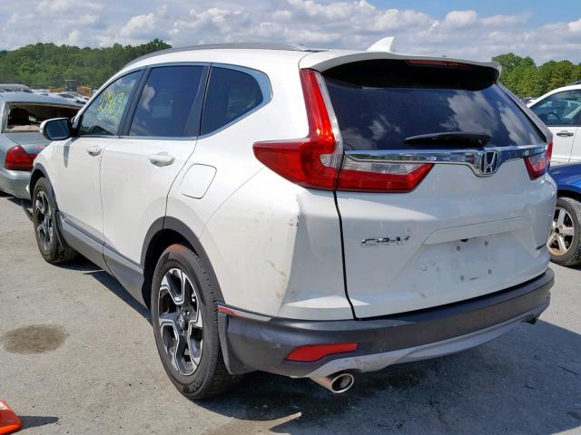 2HKRW1H96JH501199 - 2018 HONDA CR-V TOURI WHITE photo 3