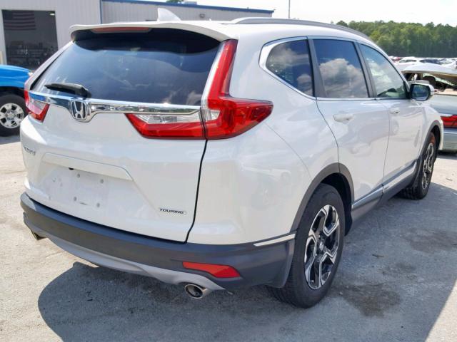 2HKRW1H96JH501199 - 2018 HONDA CR-V TOURI WHITE photo 4