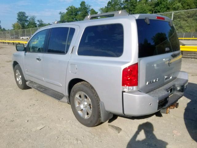 5N1BA08C57N710069 - 2007 NISSAN ARMADA SE SILVER photo 3