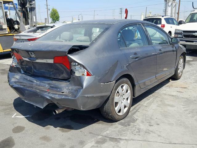 2HGFA16539H348501 - 2009 HONDA CIVIC LX CHARCOAL photo 4